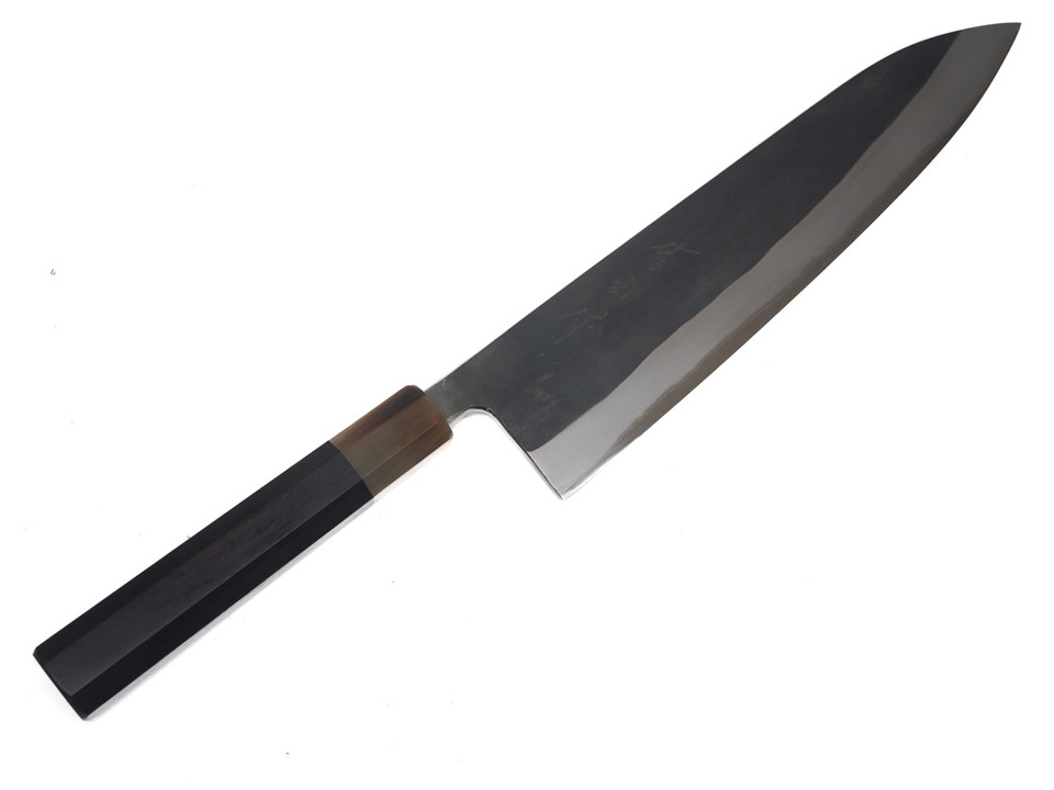 Toyama Noborikoi Kurouchi Blue Gyuto 240 mm Ebony