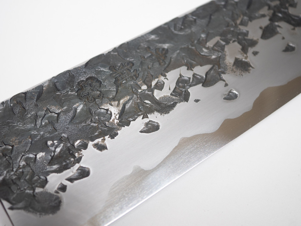 JNS Kisuke Blue 1 Kurouchi Tsuchime Gyuto 240mm nr 2 - Japanese