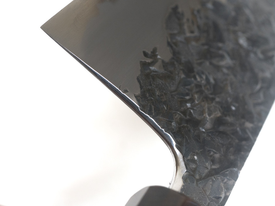 JNS Kisuke Blue 1 Kurouchi Tsuchime Gyuto 220mm