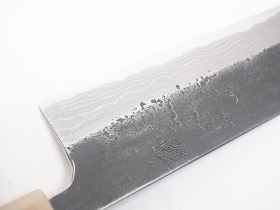 (B) Toyama Noborikoi Kurouchi Nashiji Dama Gyuto 240mm