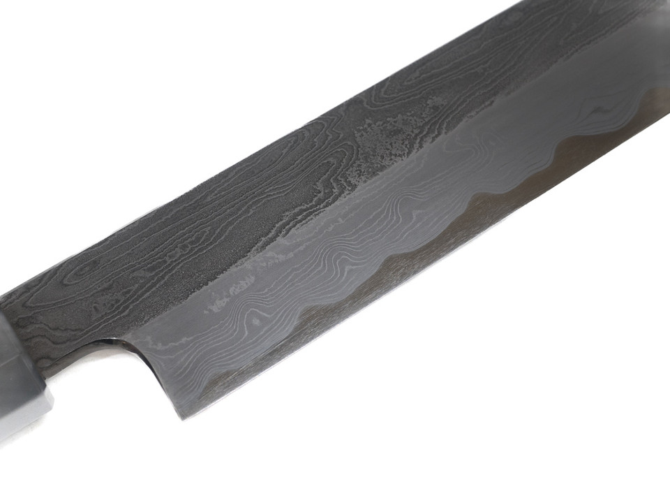 JNS x Nakagawa Deep Etch Kiritsuke Sujihiki 325mm Blue 1