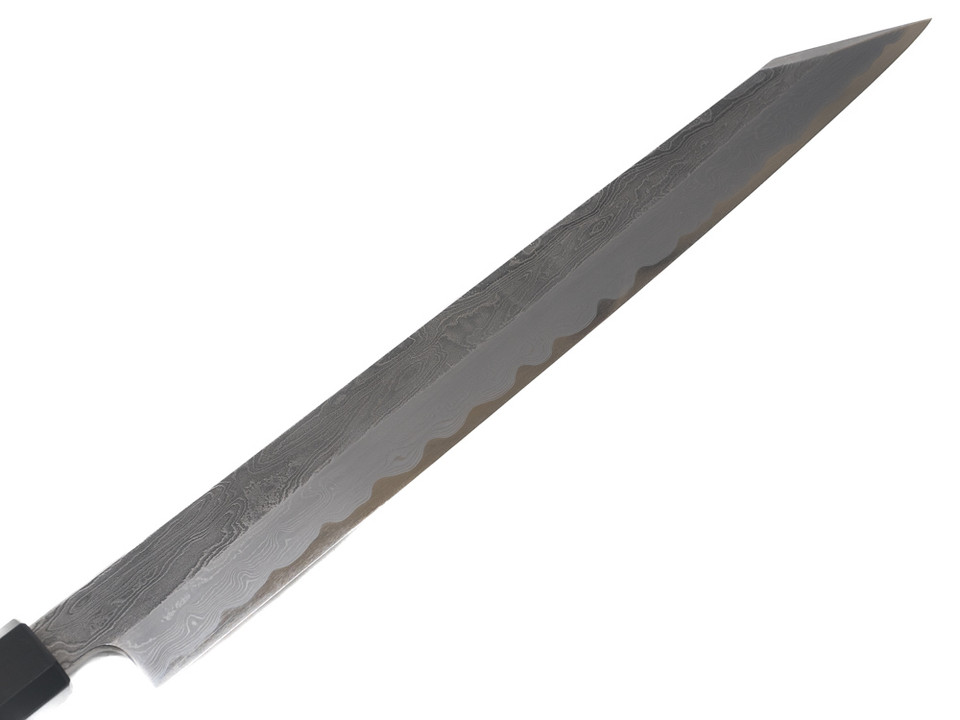 JNS x Nakagawa Deep Etch Kiritsuke Sujihiki 325mm Blue 1
