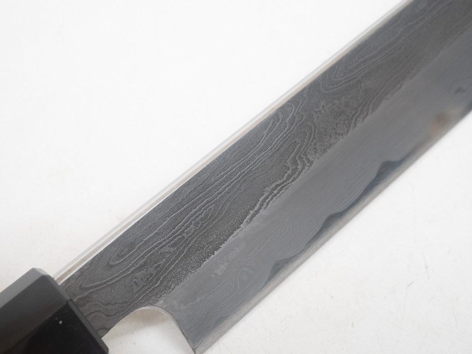 JNS x Nakagawa Deep Etch Kiritsuke Sujihiki 325mm Blue 1