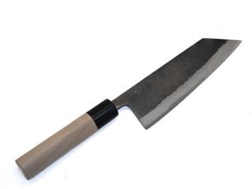 Unpolished Munetoshi Kurouchi Bunka 180mm Bloomery Iron  