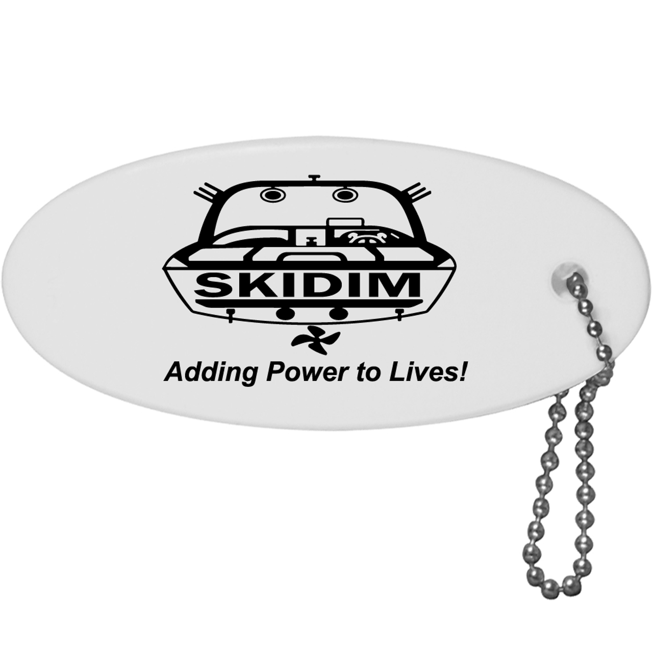 SKIDIM FLOAT RITE KEYCHAIN- WHITE