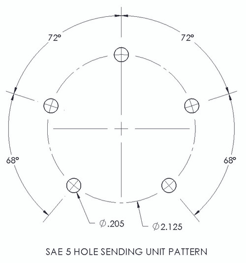 Gasket for fuel tank sending units 5 bolt pattern