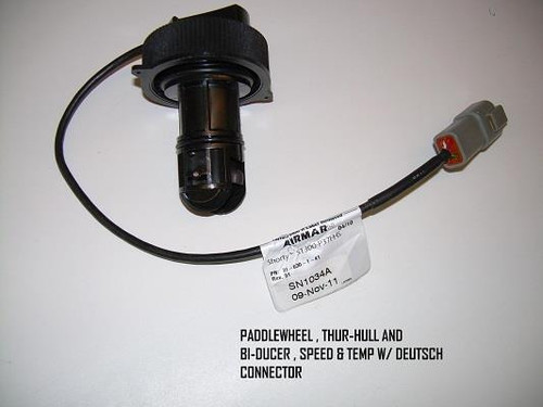 PADDLEWHEEL THRU-HULL AND BI-DUCER SPEED & TEMP W/ DEUTSCH CONNECTOR