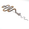 Squiggle Snake Pin in  silver with Nectarine and crystal a/b eyes