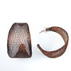 Wire Ribbon Large Hoop Earrings shown in copper