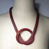 Single Strand Milanese Mesh Necklace Chain necklace in Copper with Wine