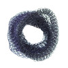 Open Knit Scrunchy in Black with Purple