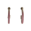 Delicate Milanese Mesh Hoop Earrings in Silver with Pinks