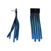 Short Fringe Earrings Black with Electric Blue