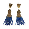 Grand Tassel Earrings  with Onion Dome Cap