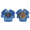 Pansy Bloom Button Earrings