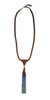 Elegant Tassel  on Bamboo Chain Necklace.