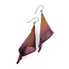 Calla Lily Earrings with Ember and Wine