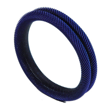 Flexible Channel Bangle  in Black with Purple