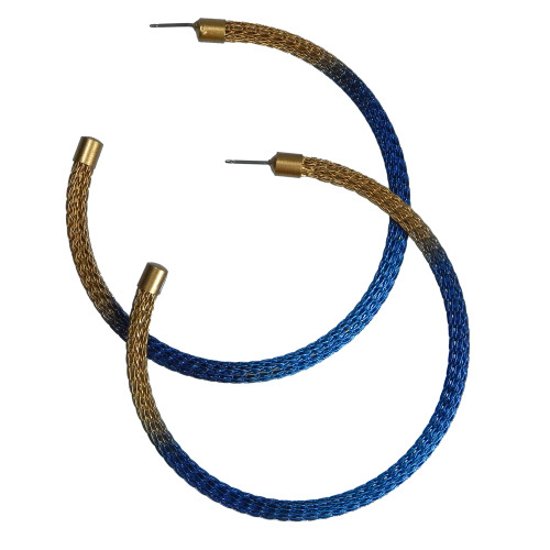 Grand Viking Knit Hoop Earrings