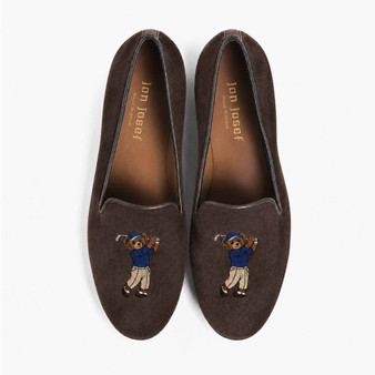 Jon Josef Gatsby Teddy Brown Velvet Loafer $ 235