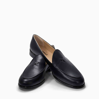 Malta Black Leather Loafer