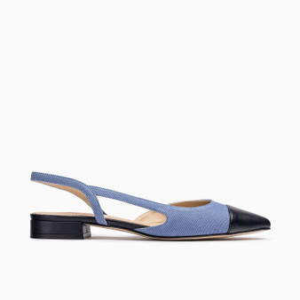 Rio Denim Blue Slingback Flat