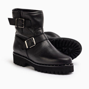Biker Black Leather Boot