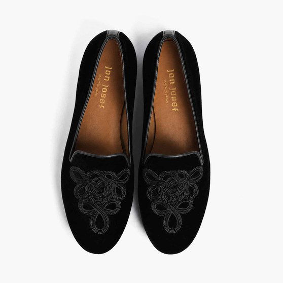 Jon Josef Gatsby Lyon Black Velvet Loafer $ 235