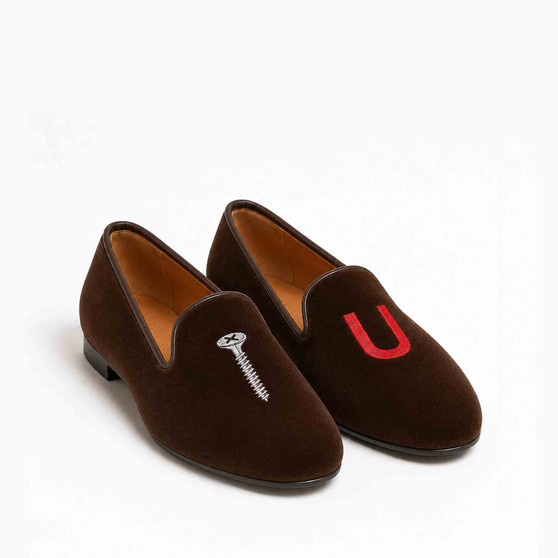 Gatsby Screw Brown Velvet Loafer