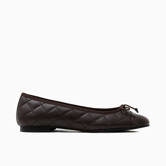 Belle Brown Combo Ballet Flat