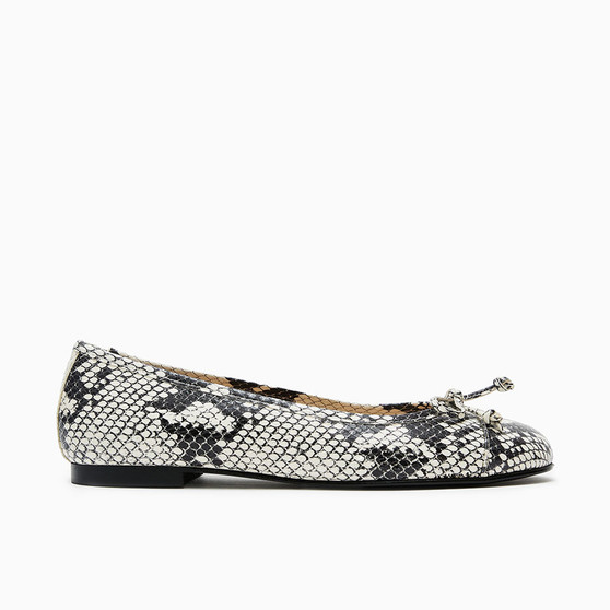 Balmoral B-W Snake Ballet Flat