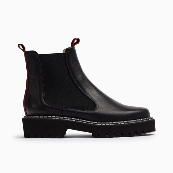 GustII Black Tumble Leather Boot