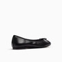 Barcelona Black Leather Ballet Flat