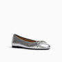 Barcelona Silver Metallic Ballet Flat