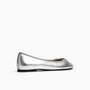Barcelona Silver Metallic Ballet Flat