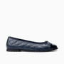 Bristol Navy Leather Ballet Flat