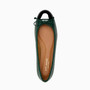 Balmoral Green Croc Patent Ballet Flat