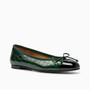 Balmoral Green Croc Patent Ballet Flat