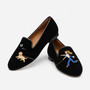 Gatsby Girl Black Velvet Loafer