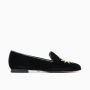 Gatsby Sun Moon Black Velvet Loafer