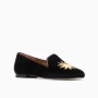 Gatsby Sun Moon Black Velvet Loafer