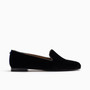 Gatsby Stud Black Velvet Loafer