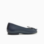 Balmoral Navy Leather Ballet Flat