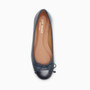 Balmoral Navy Leather Ballet Flat