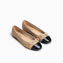 Belle Beige Black Ballet Flat