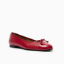 Balmoral Red Leather Ballet Flat