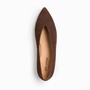 Real Brown Suede Flat