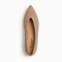 Real Beige Suede Flat