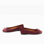 Balmoral Burgundy-Pink Leather  Ballet Flat