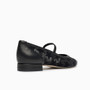 Rita Black Mesh Flat